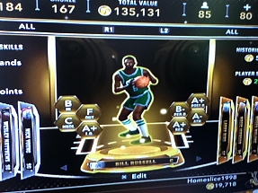 NBA2k13 My-team Gold Legends