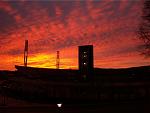 Scott Stadium at sunrise. 
...