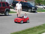 Carter driving his Mustang