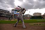 Cespedes getting ready to hit.