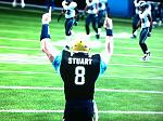 Stuart celebrates first TD...