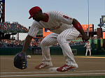 Ryan Howard scoops a throw in...