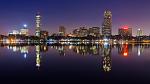 City Boston Skyline Night New...